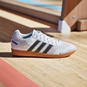 adidas Spezial Light White Sneakers with Black Stripes and Gum Sole